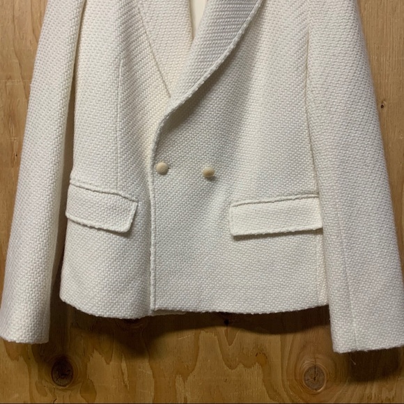 Vince Cream Woolblend Boucher Military Blazer Coat - Picture 8 of 13